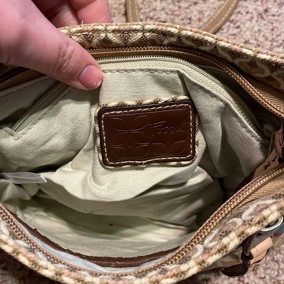 RARE small patchwork Fossil crossbody - Picture 5 of 6